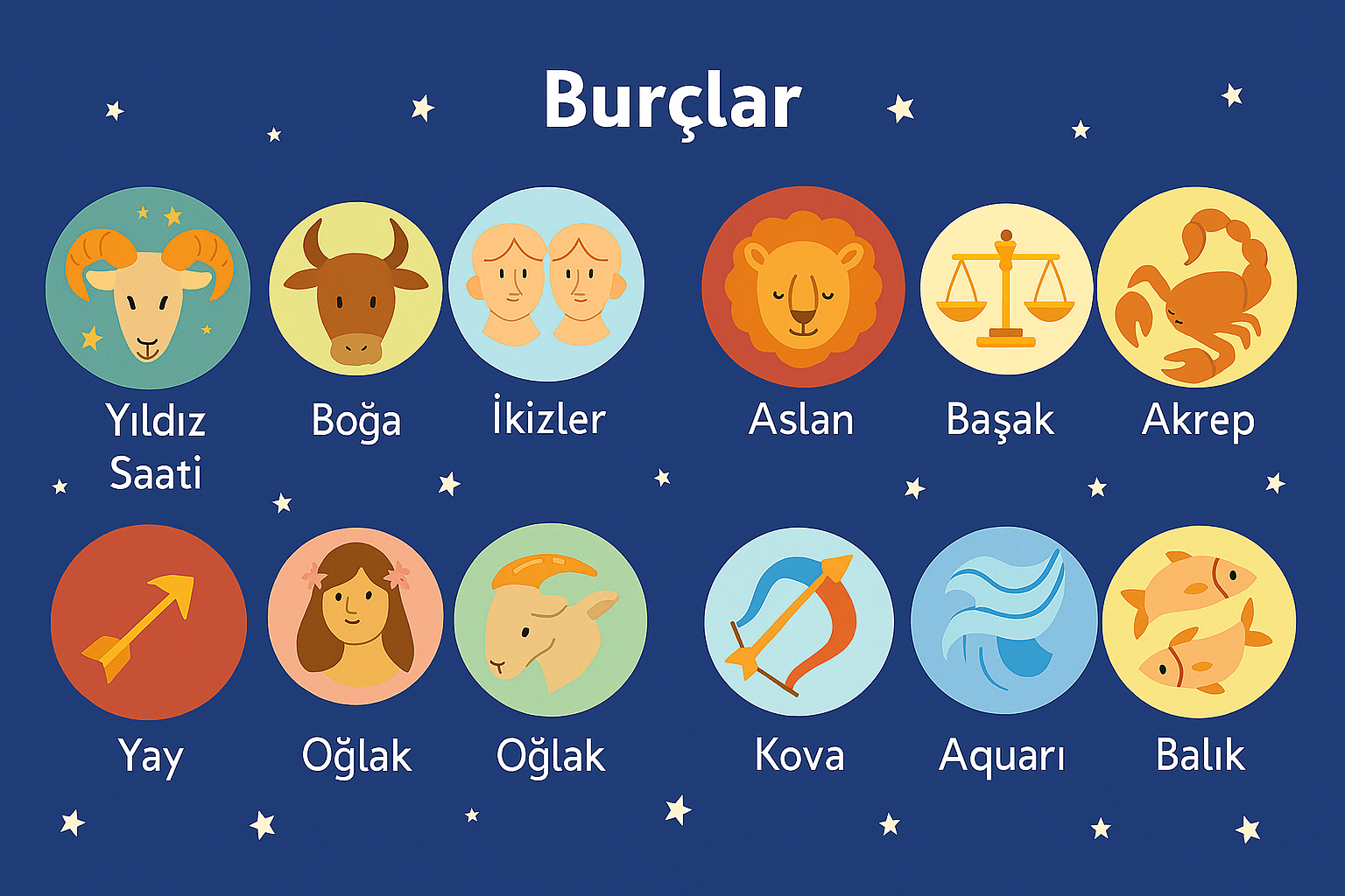 Burçlara göre Vefk tablosu Burçlara göre Vefk tablosu
