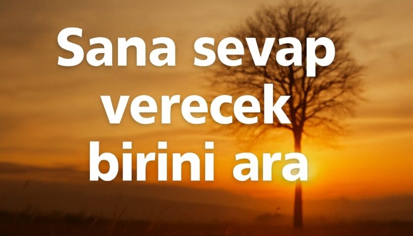 Sana sevap verecek birini ara !