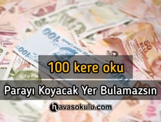 100 kere oku parayı koyacak yer bulamazsın !