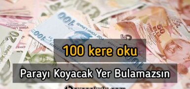 100 kere oku parayı koyacak yer bulamazsın !
