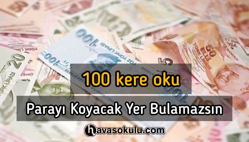100 kere oku parayı koyacak yer bulamazsın !
