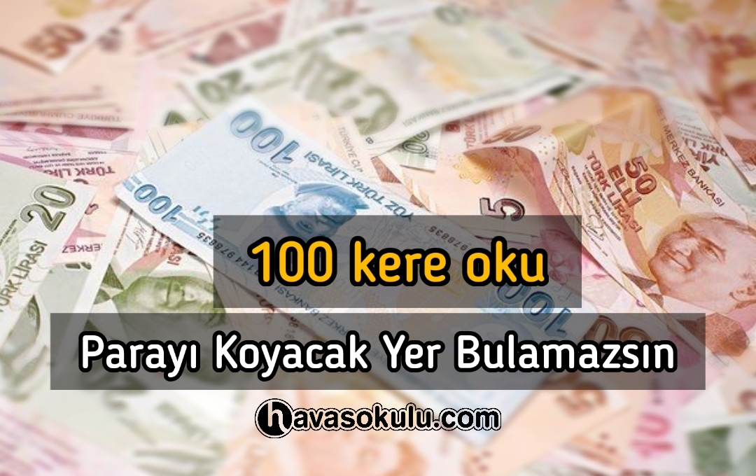 100 kere oku parayı koyacak yer bulamazsın !
